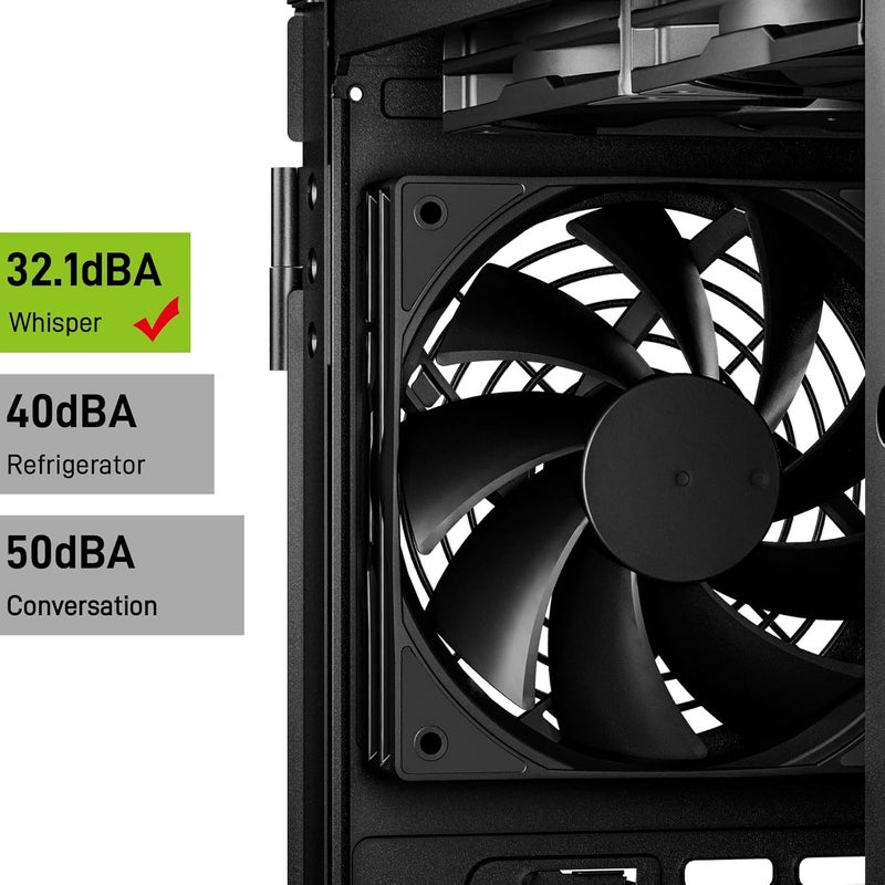 DARKROCK 3-Pack 120mm Black Computer Case Fans High Performance Cooling Low Noise 3-Pin 1200 RPM Hydraulic Bearing Quiet Long life Up to 30,000 hours 5 Years After-sales Service - Image 3